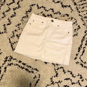 American Eagle White Jean Skirt 4